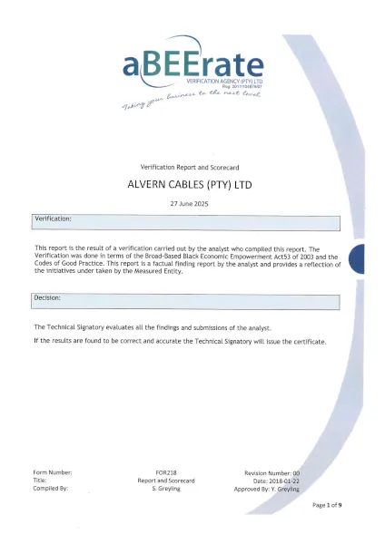 b-bbee report certificate 2025-2026